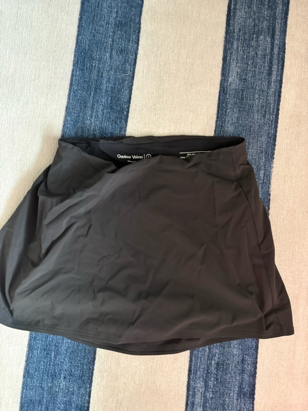 Outdoor Voices Black Athletic Skirt with Built-in Liner